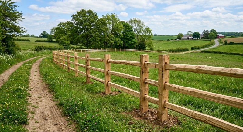 Split Rail Fence Replacement in Pearland, TX