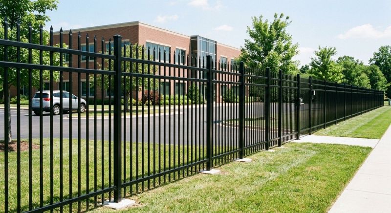 Black Metal Fence Installation in Des Moines, IA