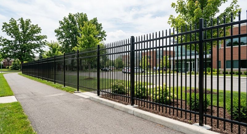 Black Metal Fence Installation in Alpharetta, GA