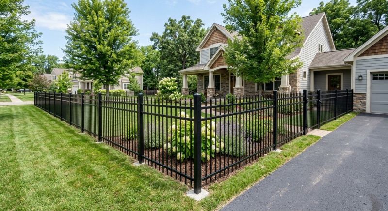 Black Metal Fence Installation in Alpharetta, GA