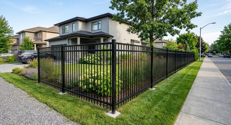 Black Metal Fence Installation in Alpharetta, GA