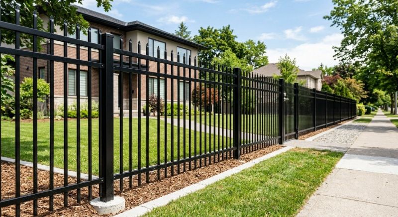 Black Metal Fence Installation in St Louis, MO