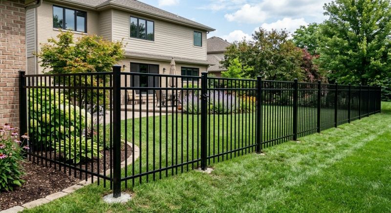 Black Metal Fence Installation in Grand Rapids, MI
