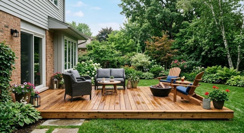 Ground Level Deck Construction in Redmond, WA