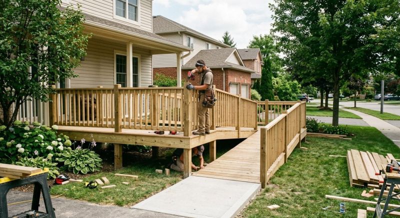 Hardwood Ramp Installation in Wilmington, NC