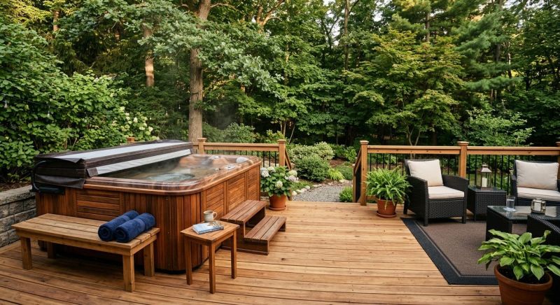 Hot Tub Deck Installation in Worcester, MA