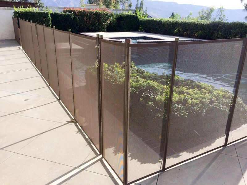 Removable Mesh Fence Panel Installation