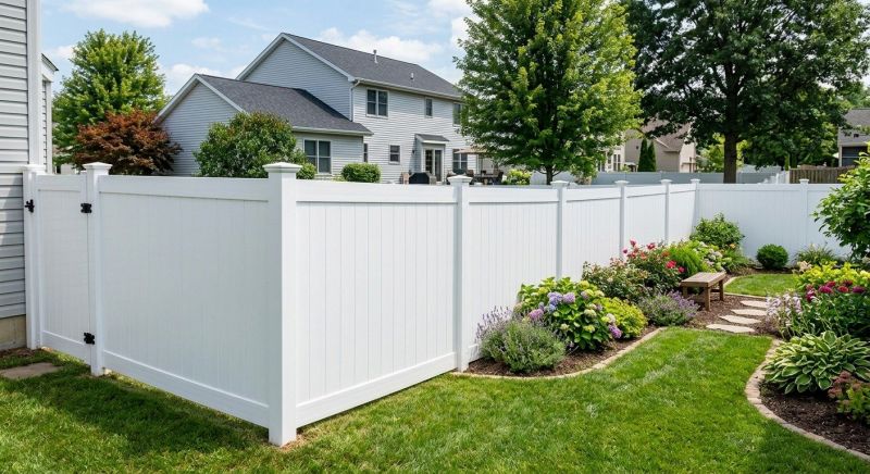 White Pvc Fence Installation in Pearland, TX